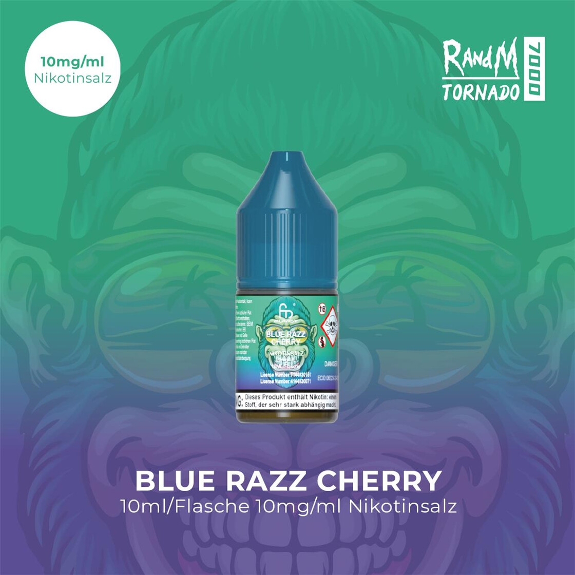 RandM Tornado Liquid 10ml - Blue Razz Cherry 10mg