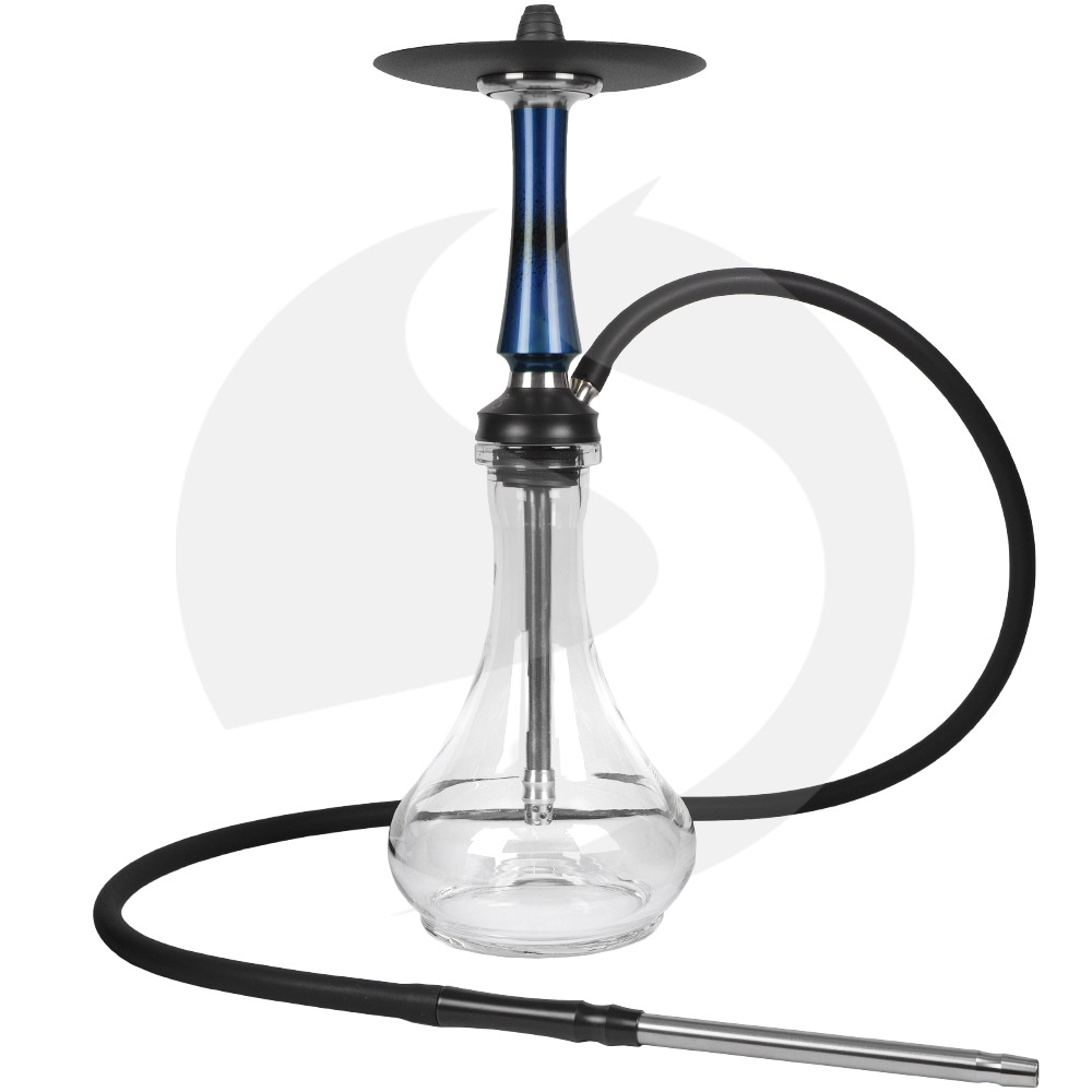 Voodoo Hookah Down - Blue with Black Dots