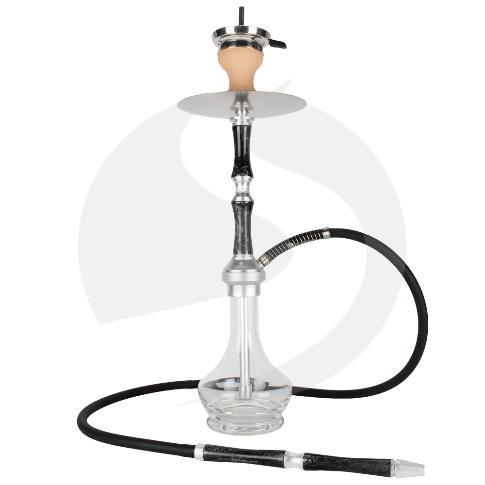 Cyborg Hookah Darf Wader - Silver Black Clear