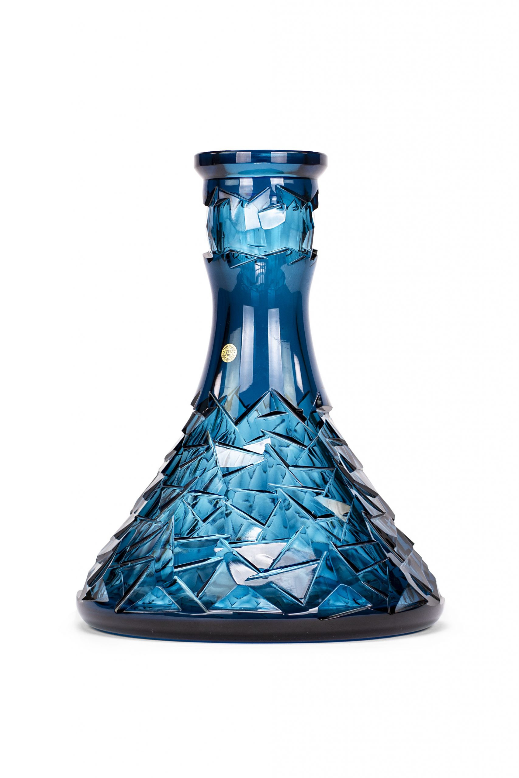 Caesar Crystal Bowl - Cone Floe - Azure