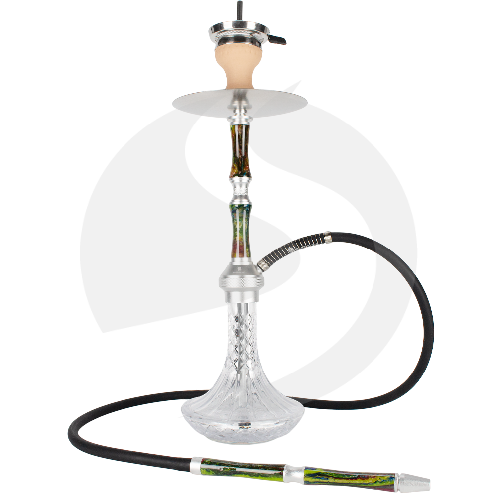 Cyborg Hookah Darf Wader - Silver Green Saudi