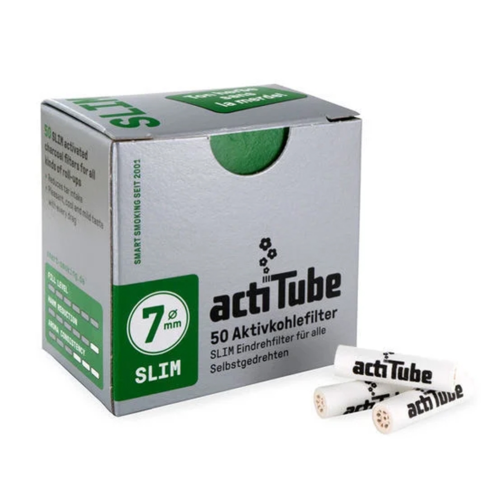 actiTube Aktivkohlefilter 1x50er Pack, 7mm Slim