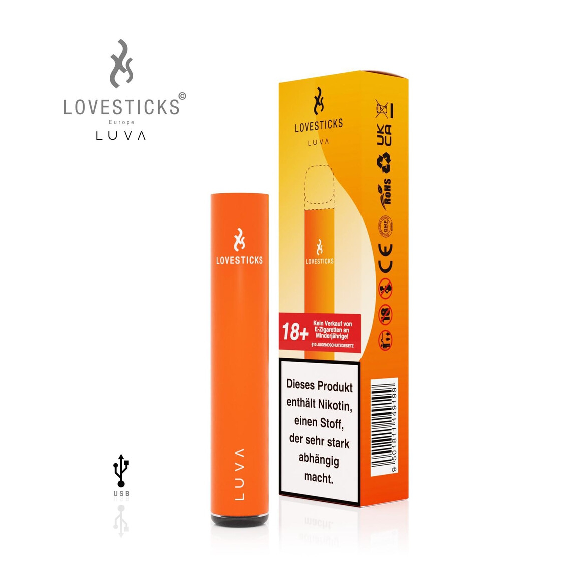 Luva Lovestick Basisgerät - Orange