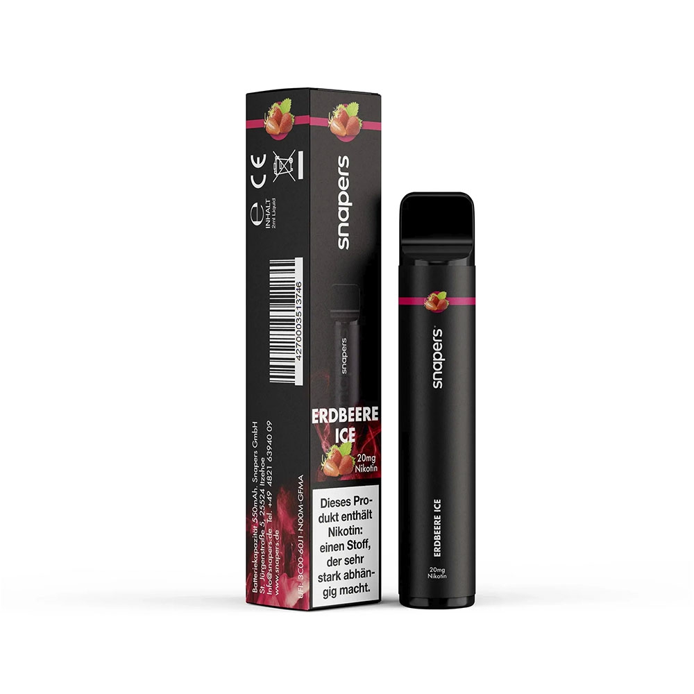 Snapers E-Shisha 800 - Erdbeere Ice 20mg