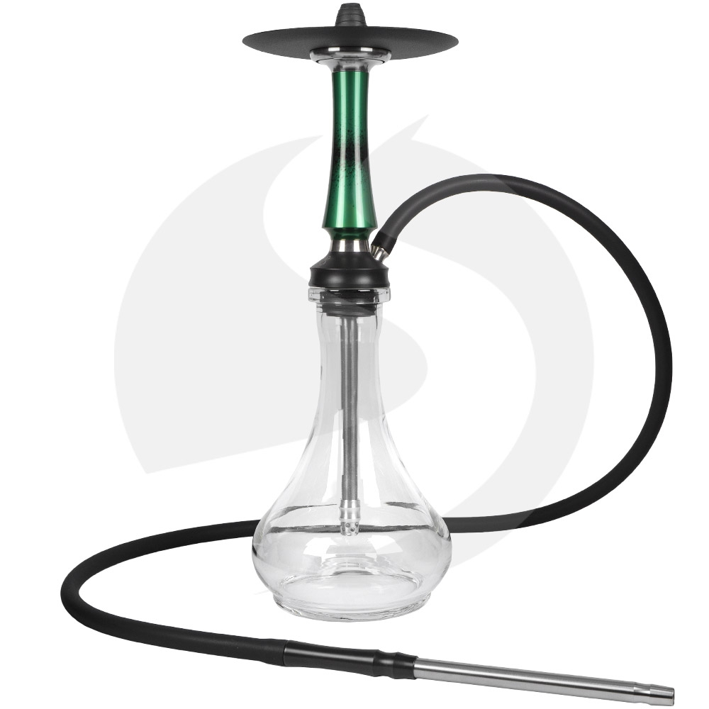 Voodoo Hookah Down - Green with Black Dots