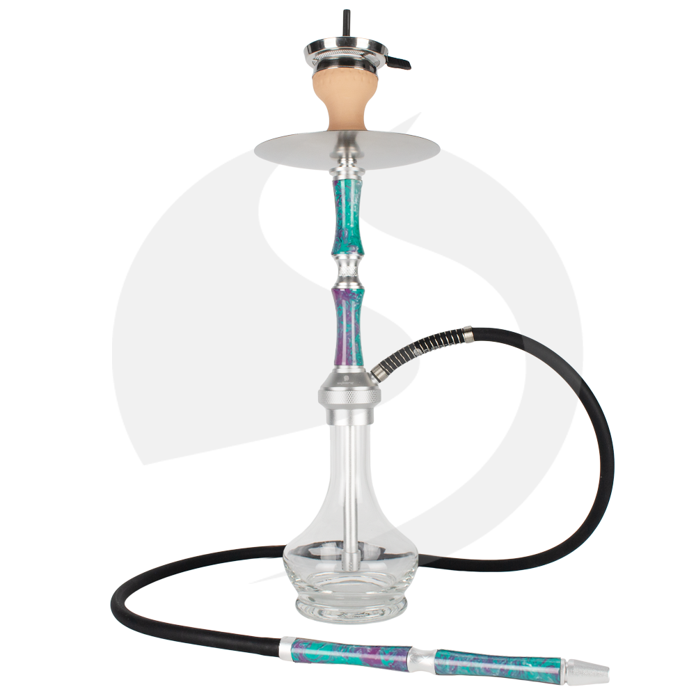 Cyborg Hookah Darf Wader - Silver Türkis Clear