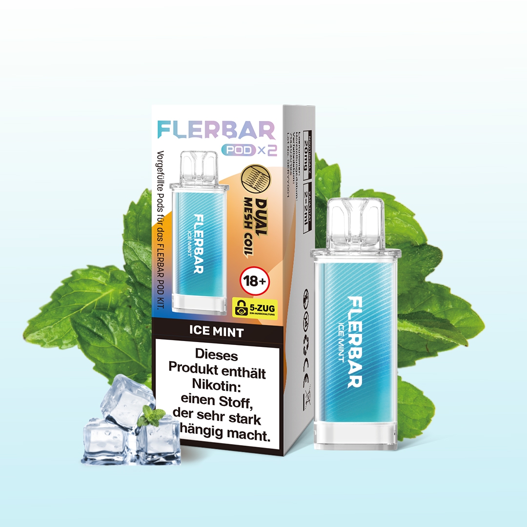 Flerbar POD (2stk) - Ice Mint 20mg