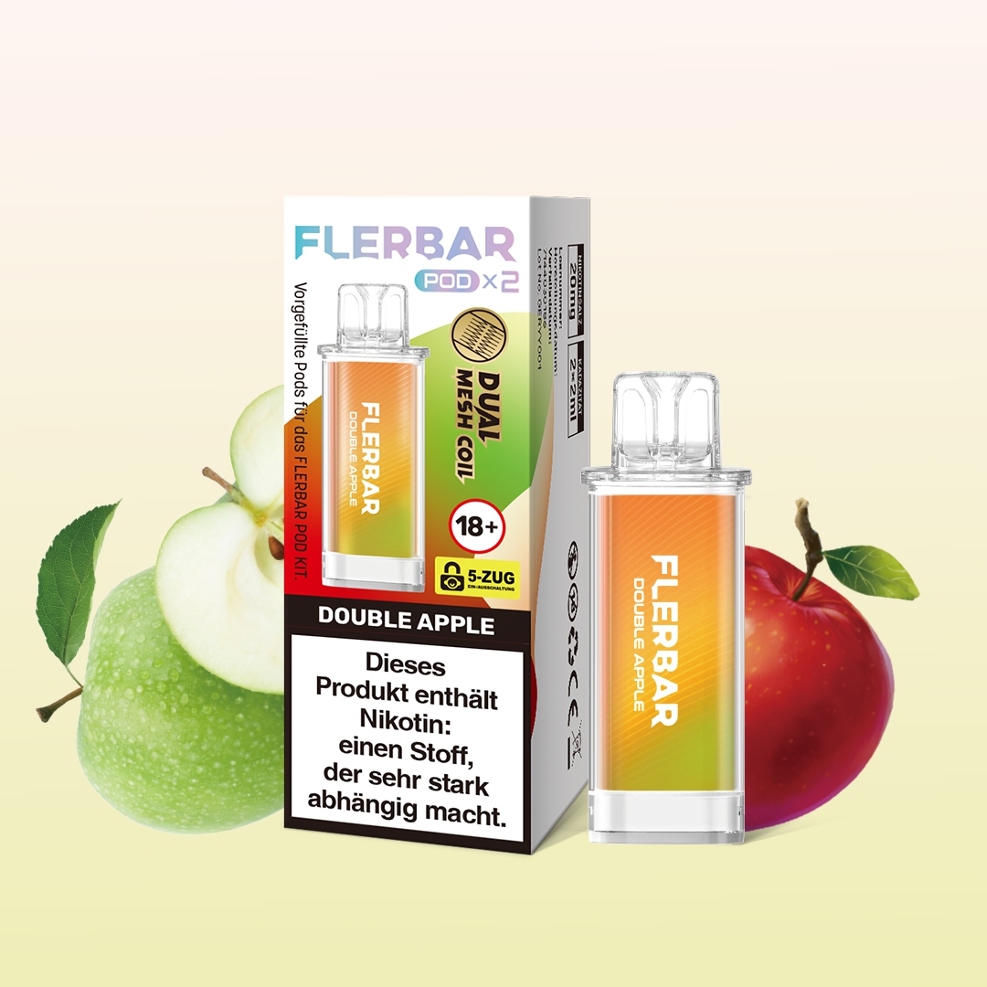 Flerbar POD (2stk) - Double Apple 20mg