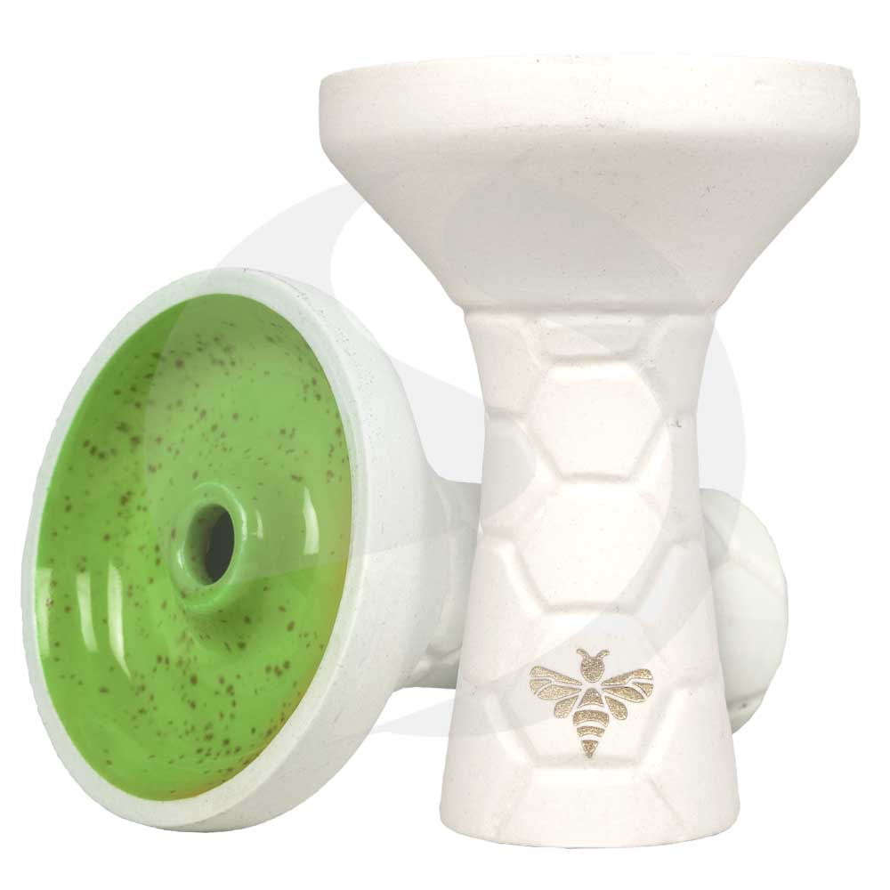 Bee Hookah Phunnel Inside Glazed - White Emerald