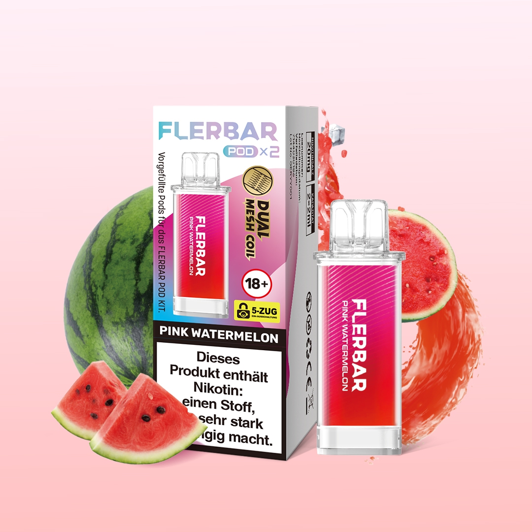 Flerbar POD (2stk) - Pink Watermelon 20mg