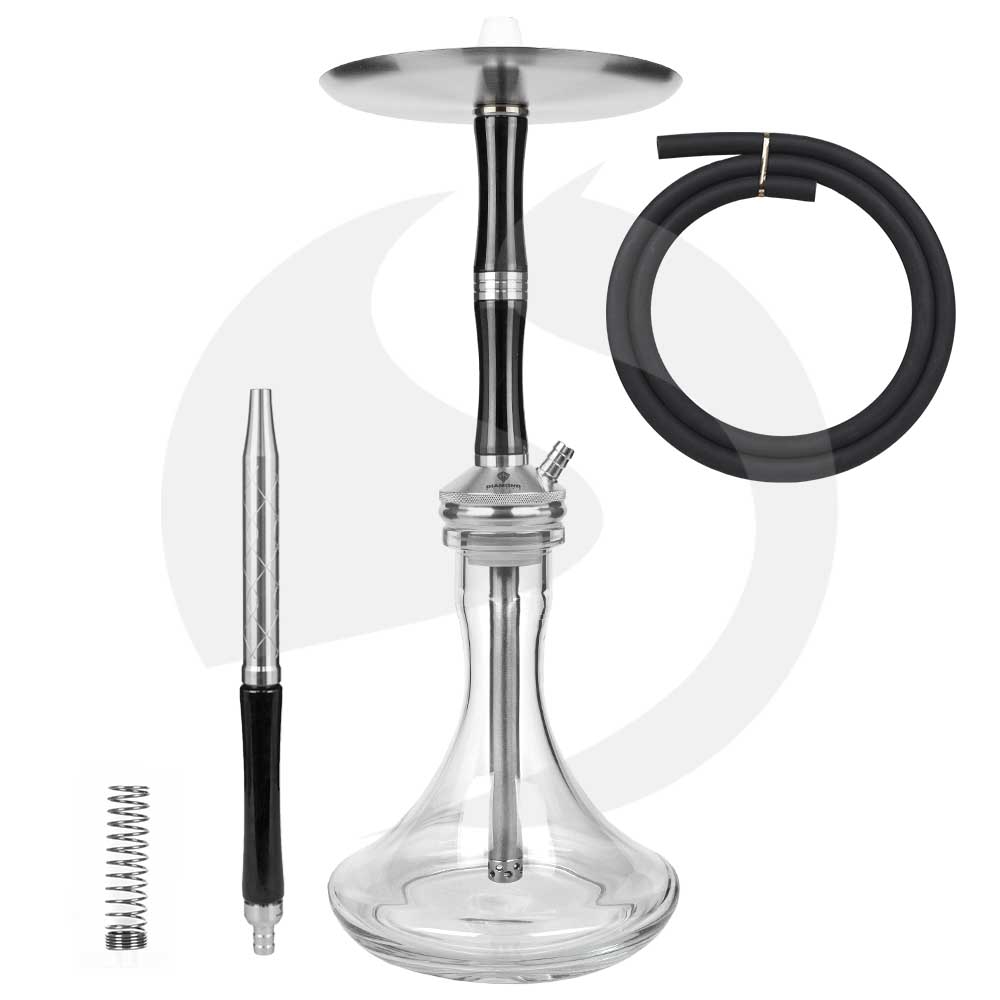 Diamond Hookah Excelsior - Black PVD/Clear