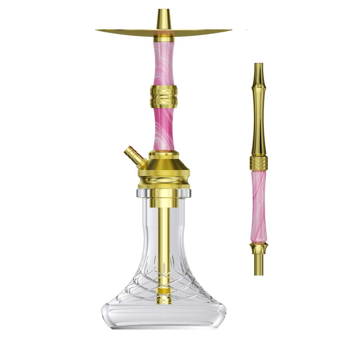 NZ Shisha Butterfly XS - Gold/Pink/White