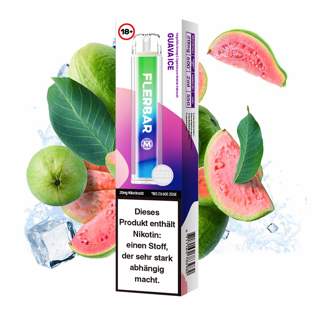 Flerbar M E-Shisha 600 - Guava Ice 20mg