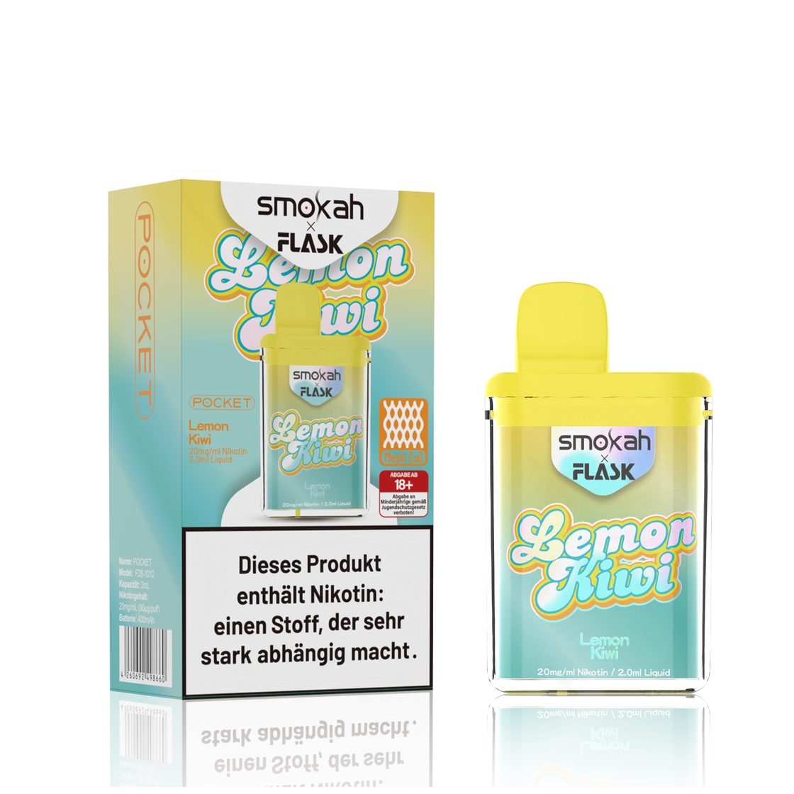 Smokah x Flask Pocket - Lemon Kiwi