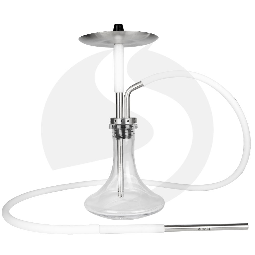 Ocean Hookah Cane "S" - White Poly