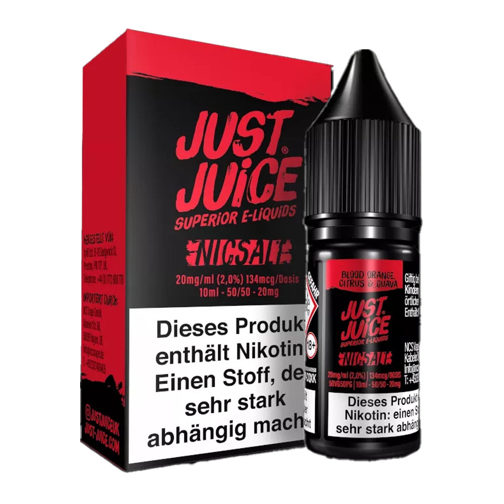 Just Juice Nikotinsalz Liquid 20mg - Blood Orange Citrus & Guava