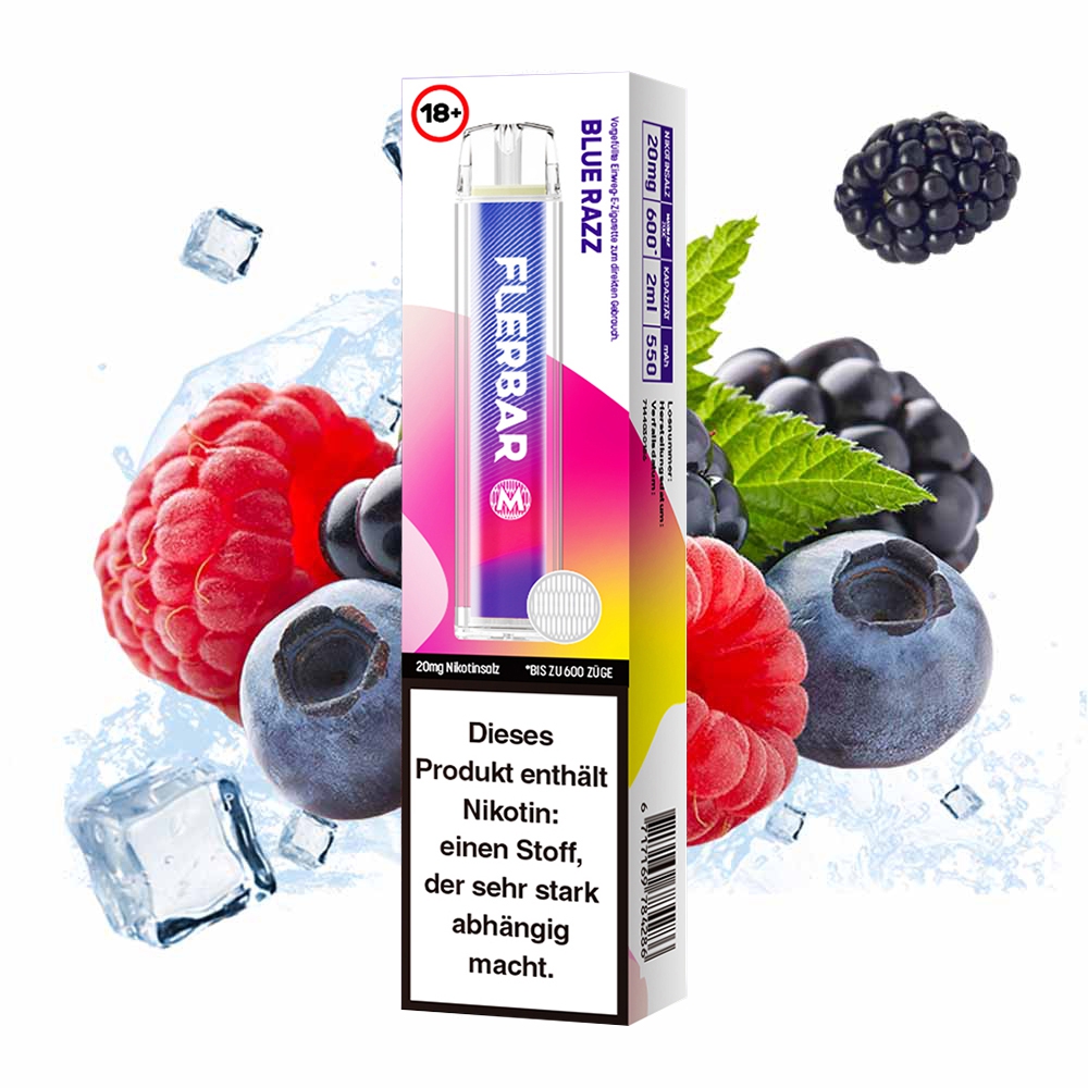 Flerbar M E-Shisha 600 - Blue Razz 20mg