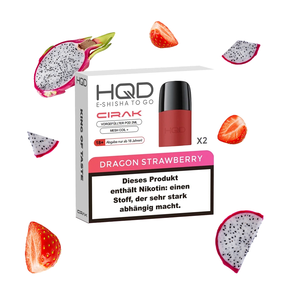 HQD Cirak - Dragon Strawberry - Pod (2er Pack)