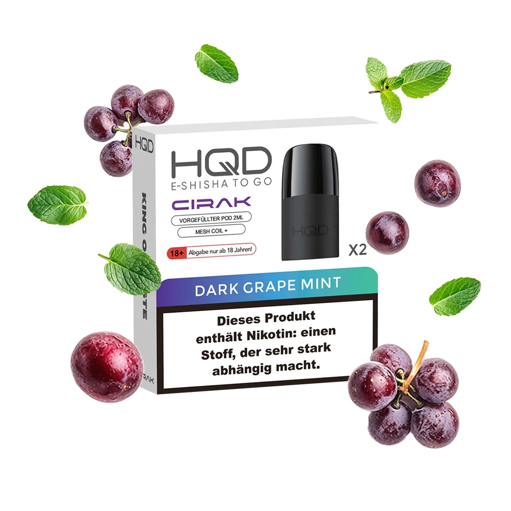 HQD Cirak - Dark Grape Mint - Pod (2er Pack)