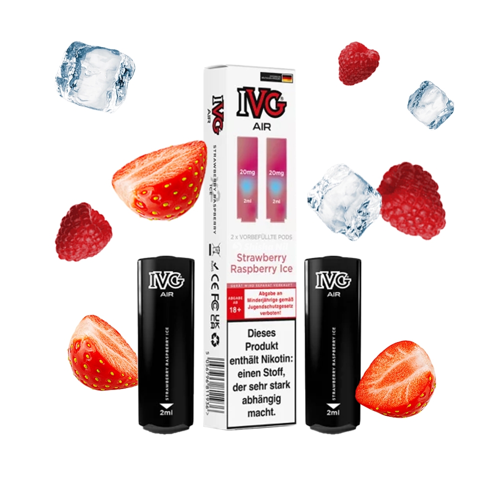 IVG AIR 2 in 1 POD (2er Pack) - Strawberry Raspberry Ice 20mg