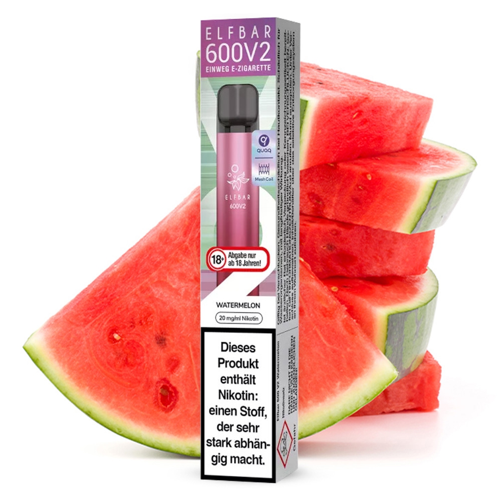 Elfbar 600V2 Einweg E-shisha 20mg - Watermelon