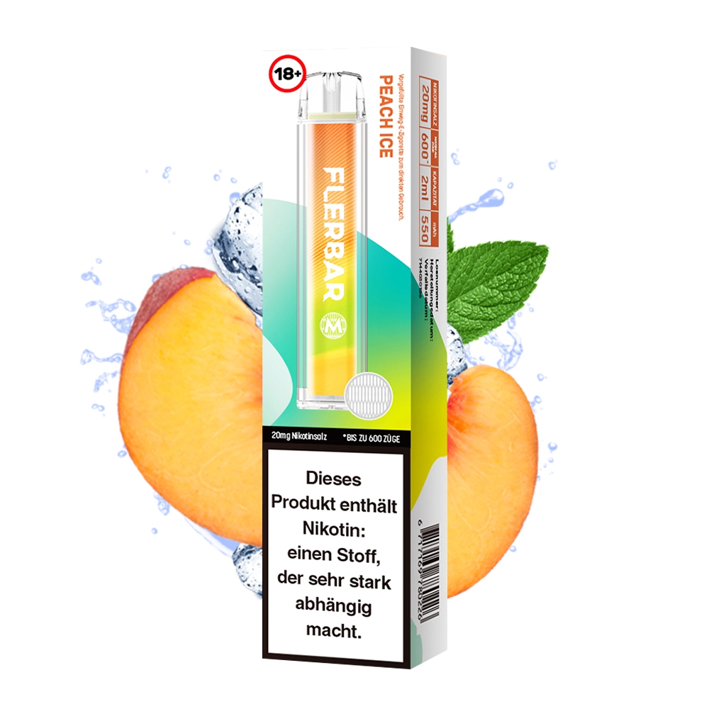 Flerbar M E-Shisha 600 - Peach Ice 20mg