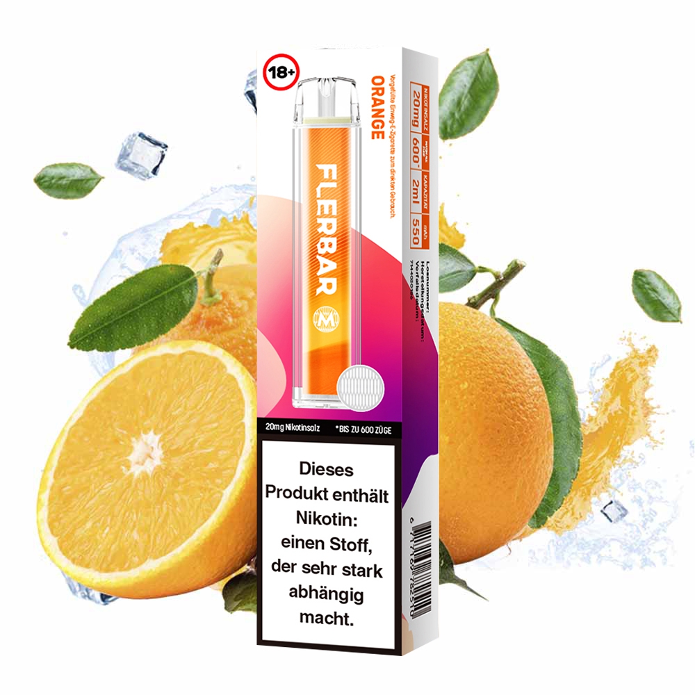 Flerbar M E-Shisha 600 - Orange 20mg