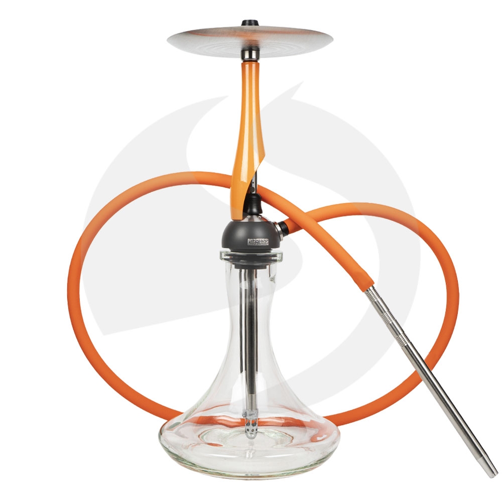 Koress Hookah K1 - Red Orange/Drop Clear 2