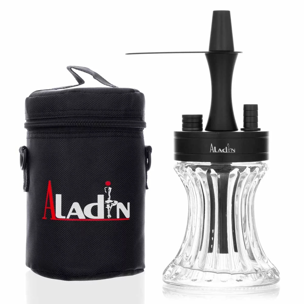 Aladin2Go Portable Hookah Aluminium mit Tasche - Black