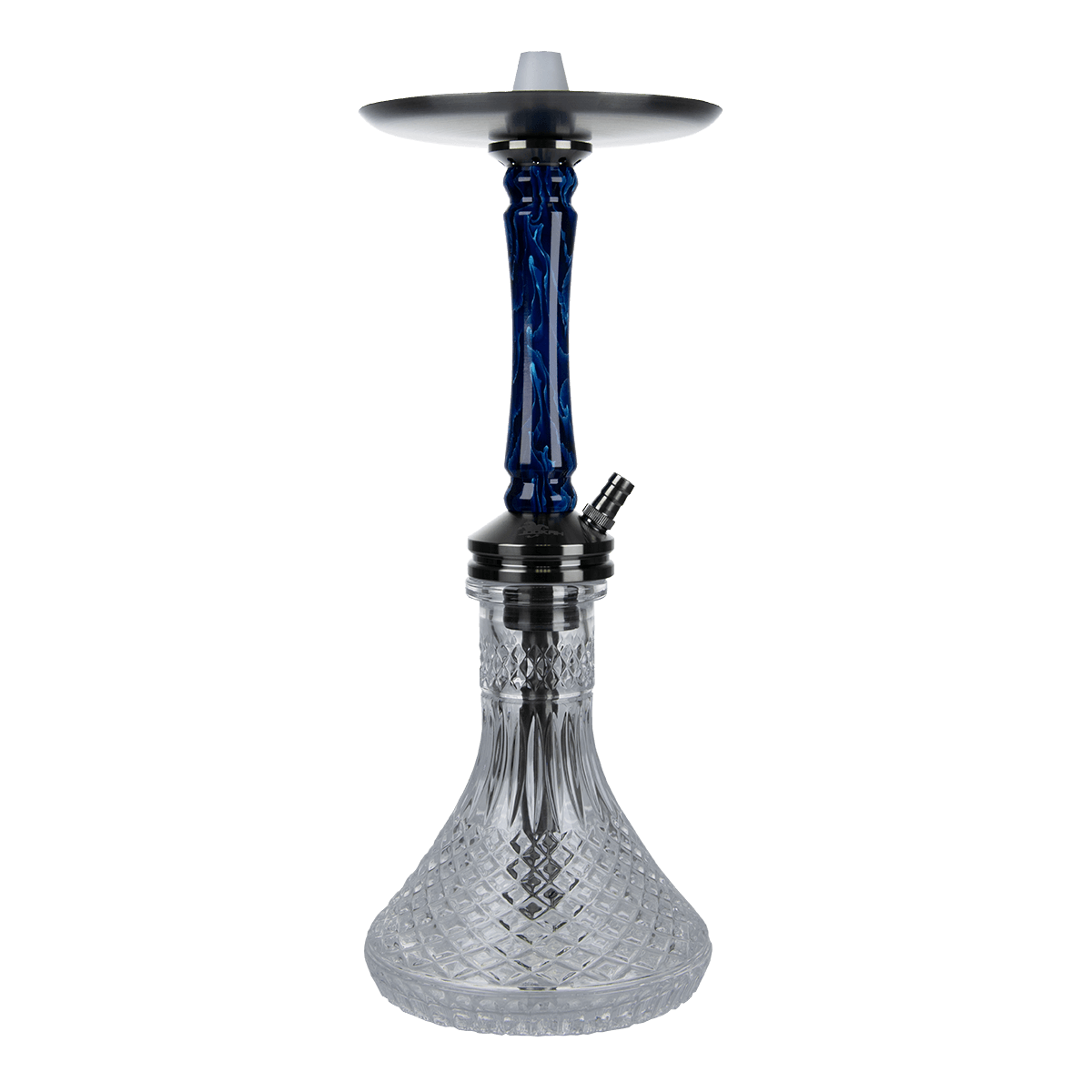 Jookah Shisha Straight Flush - Black Steel/Blue