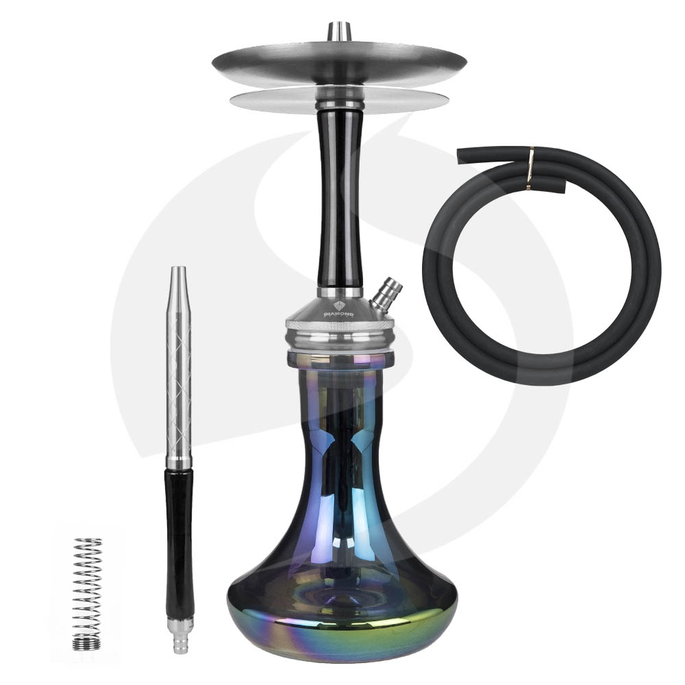 Diamond Hookah Mini Regent - Black PVD/Rainbow