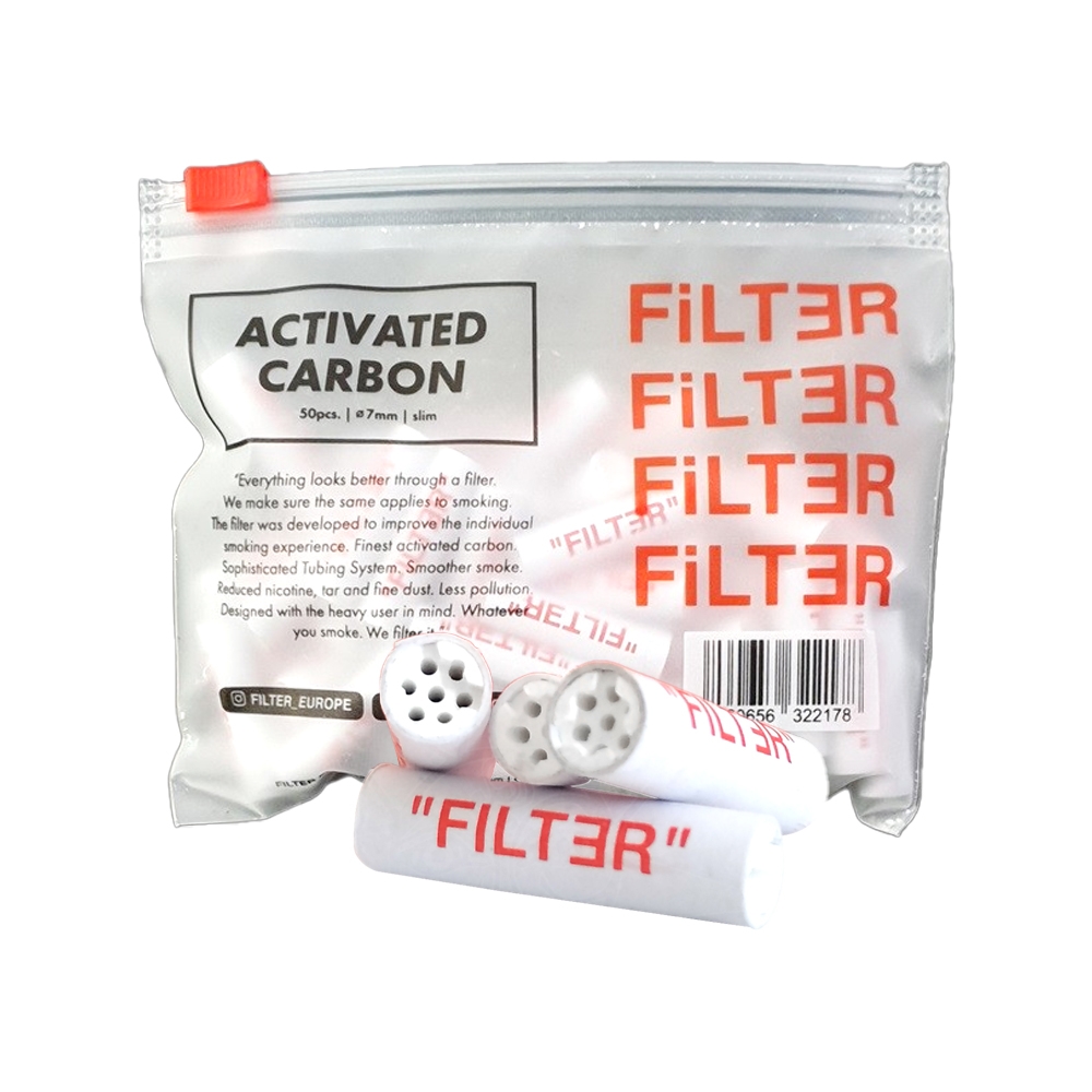 FILTER Acitvated Carbon Slim 7mm - 50stk