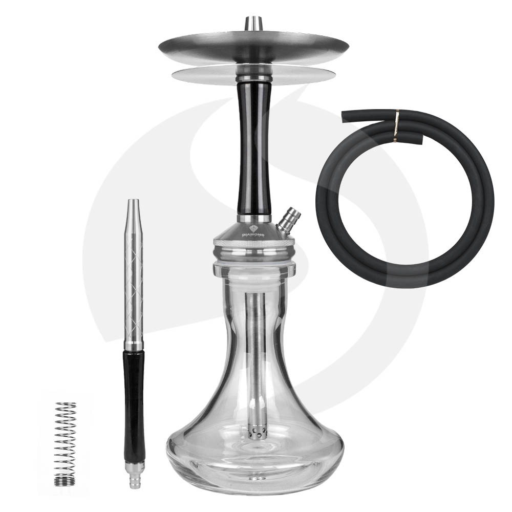 Diamond Hookah Mini Regent - Black PVD/Clear