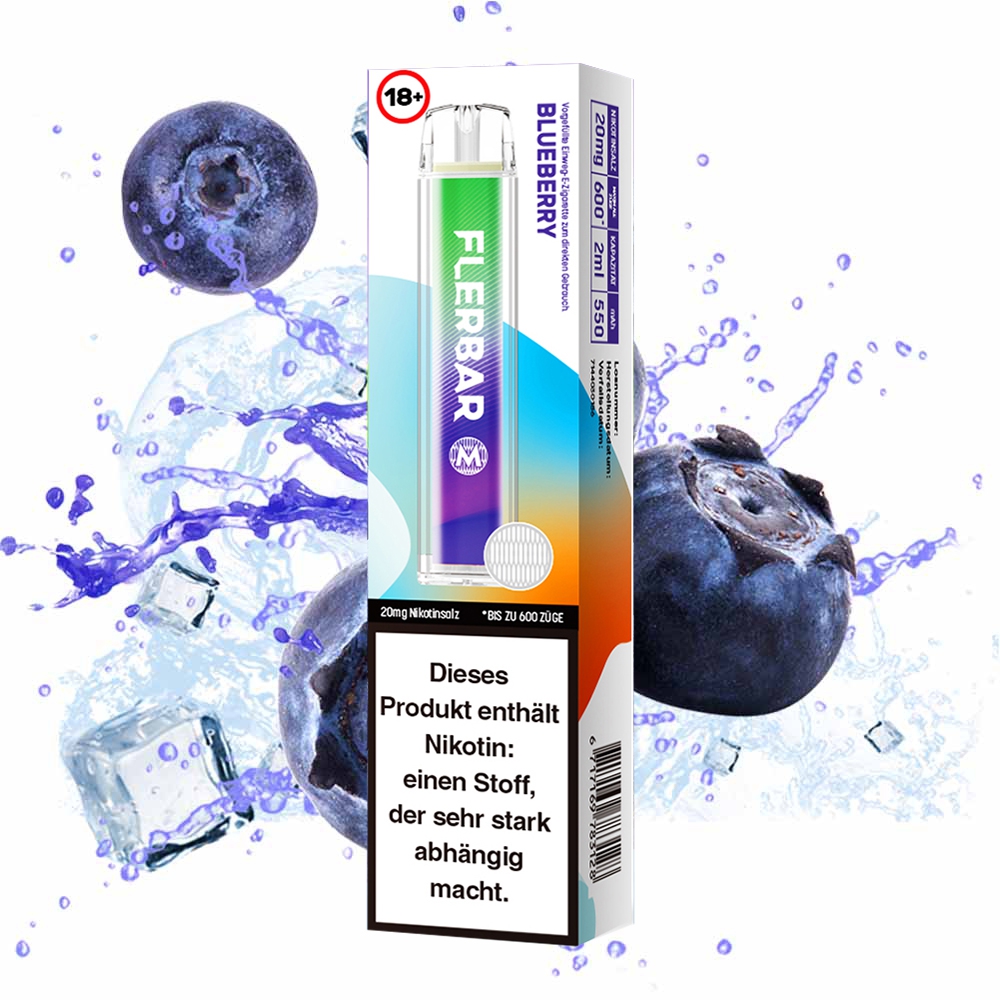 Flerbar M E-Shisha 600 - Blueberry 20mg