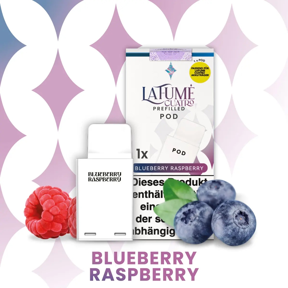 La Fume Cuatro POD (1 stk) - Blueberry Raspberry 20mg