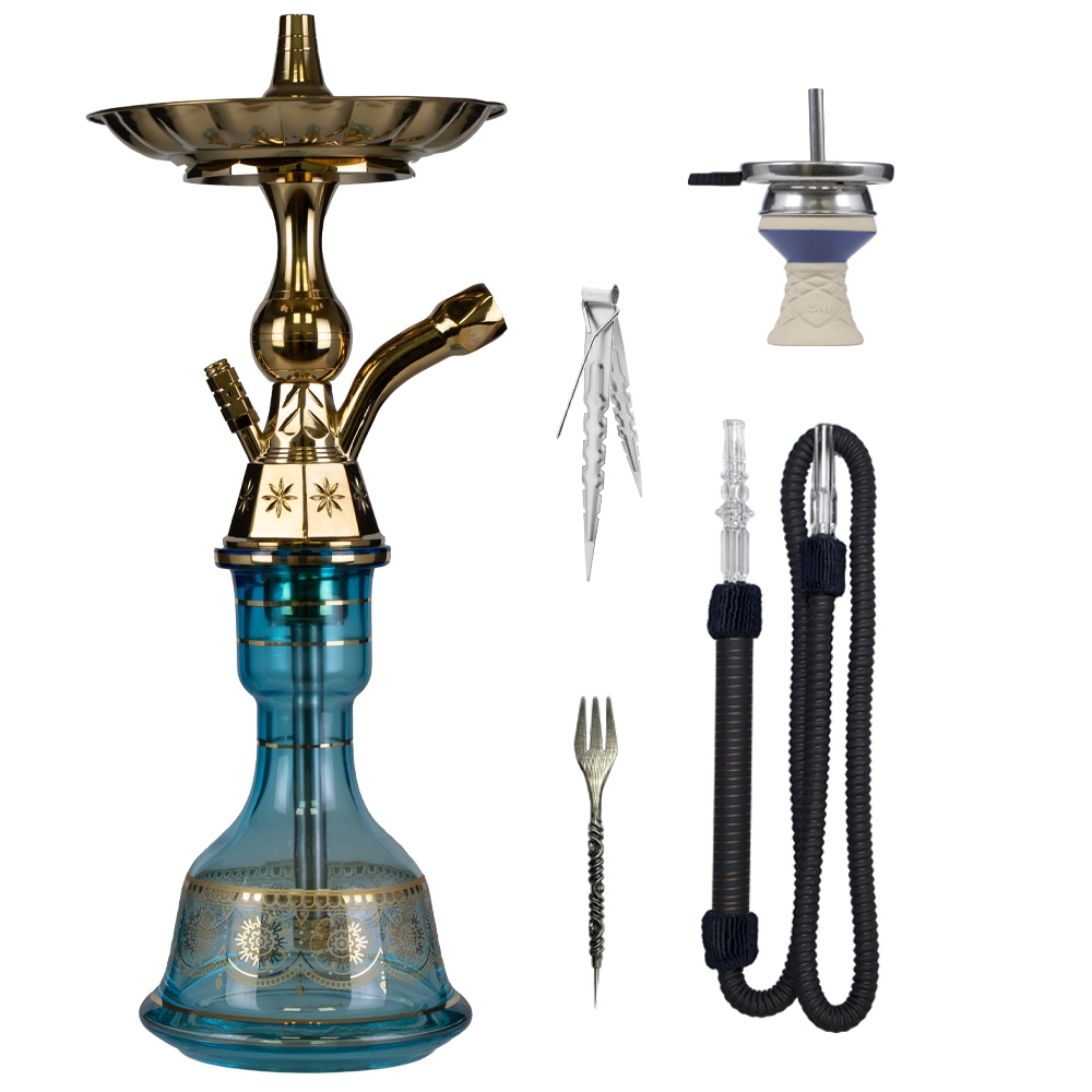 Luna Hookah Small Tradi - Ocean Blue