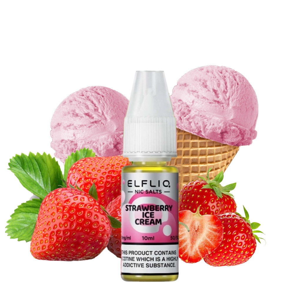 ELFLIQ Nikotinsalz Liquid 10mg - Strawberry Ice Cream