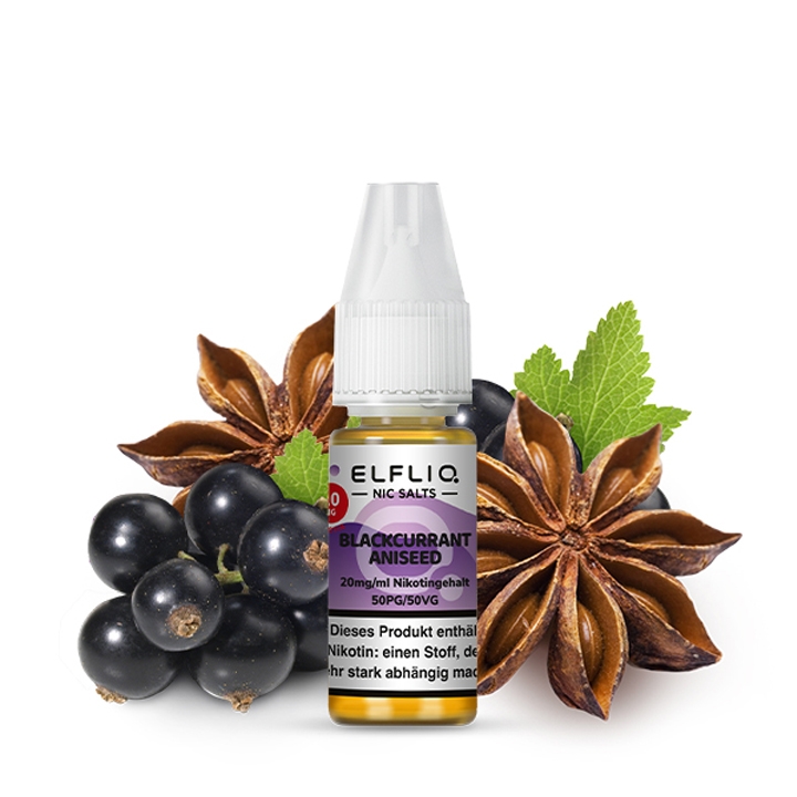 ELFLIQ Nikotinsalz Liquid 10mg - Blackcurrant Aniseed