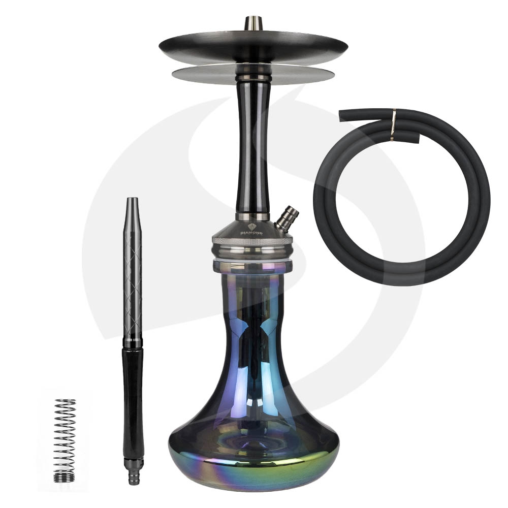 Diamond Hookah Mini Regent - Black/Rainbow