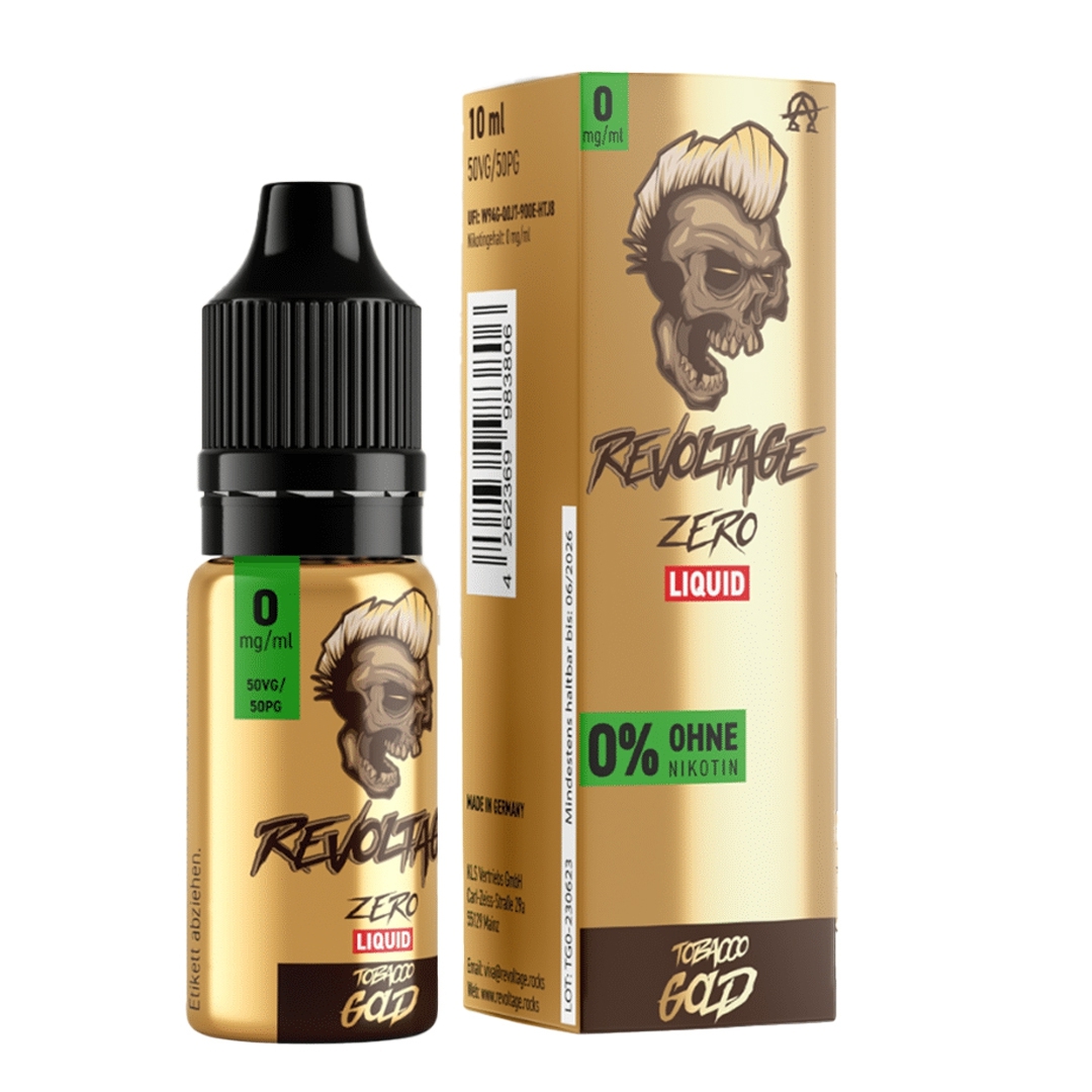 Revoltage Nikotinsalz Liquid 0mg - Tobacco Gold