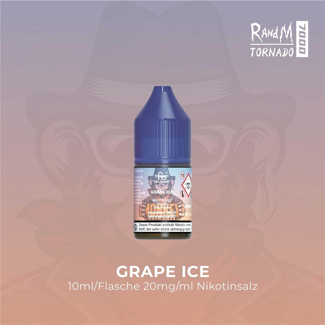 RandM Tornado Liquid 10ml - Grape Ice 20mg