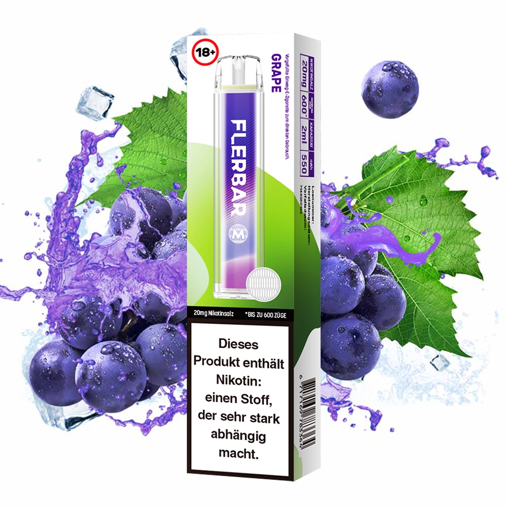 Flerbar M E-Shisha 600 - Grape 20mg