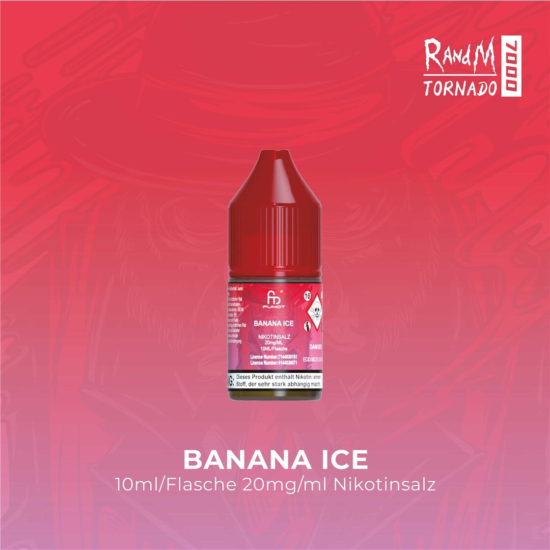 RandM Tornado Liquid 10ml - Banana Ice 20mg