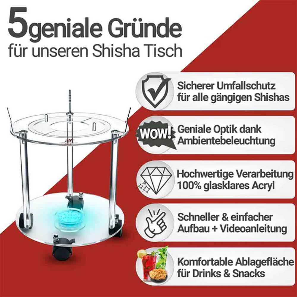 Little Dragon Shisha Tisch mit LED