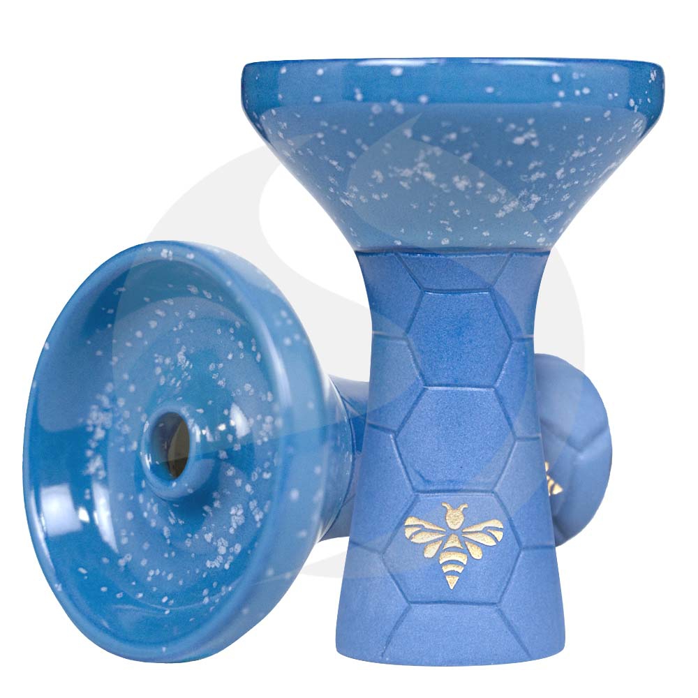 Bee Hookah Phunnel Half Glazed - Blue Sapphire