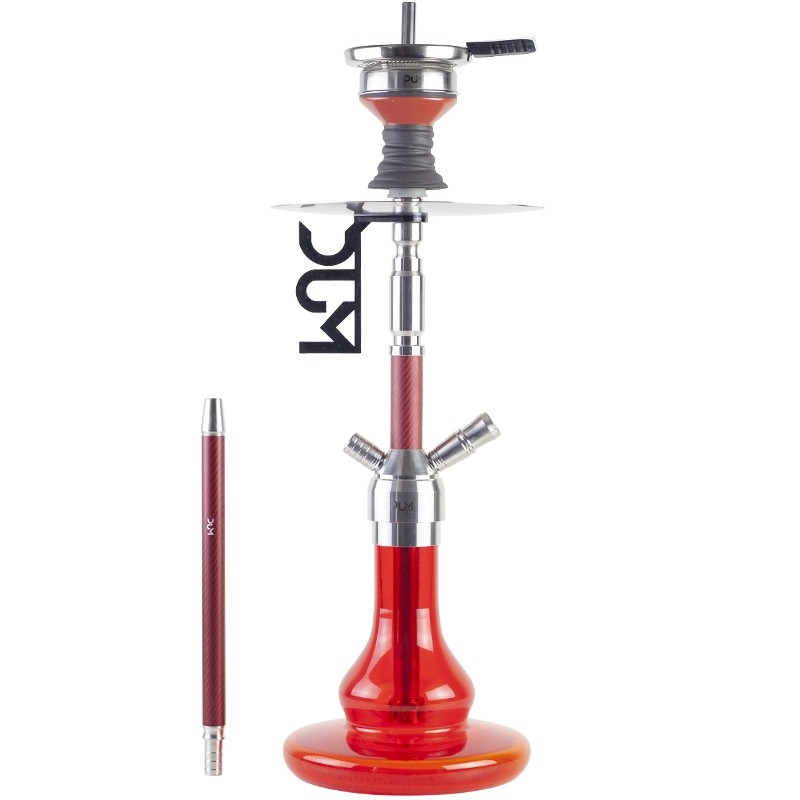 DUM Shisha SS55 Half Carbon - Red