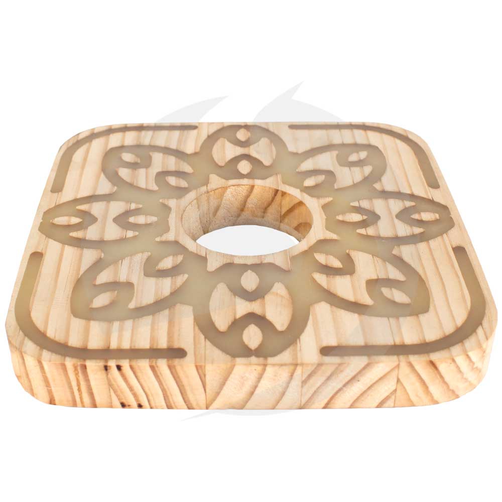 Cyborg Hookah Wood Plate - Glow Quadro