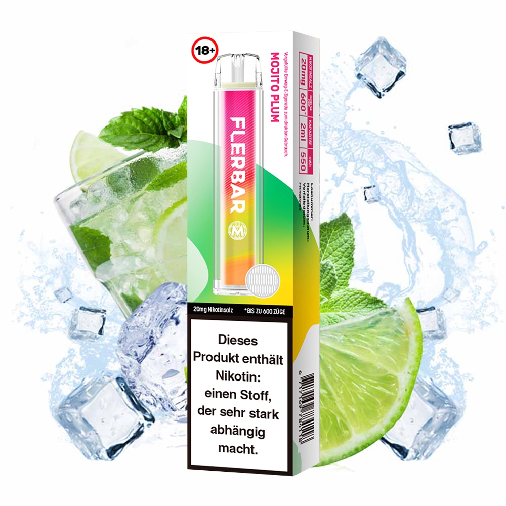 Flerbar M E-Shisha 600 - Mojito Plum 20mg