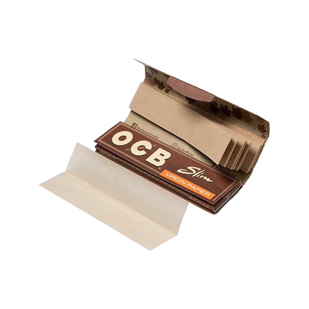 OCB Virgin King Size Slim mit Tips - unbleached