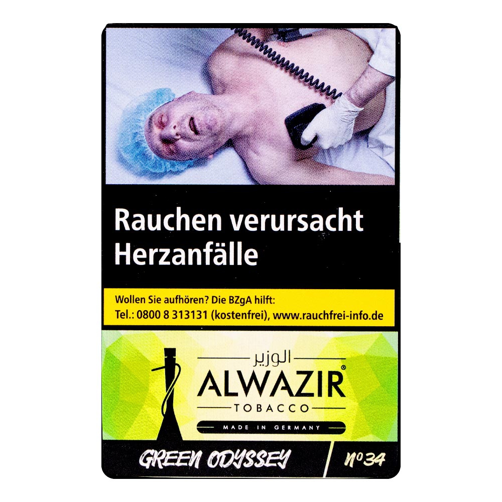 Al Wazir Tobacco 20g - No. 34 Green Odyssey